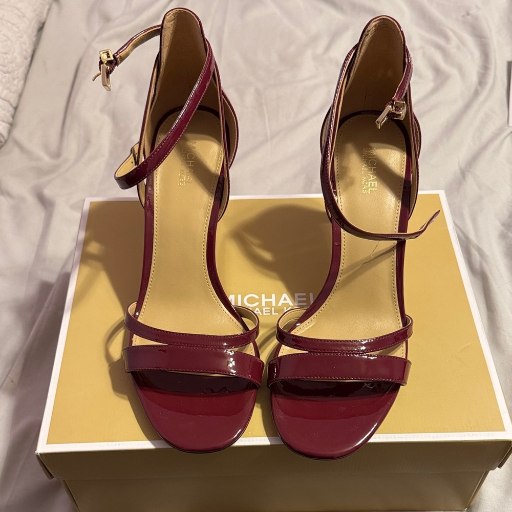 Michael Kors Burgundy Strappy Heels